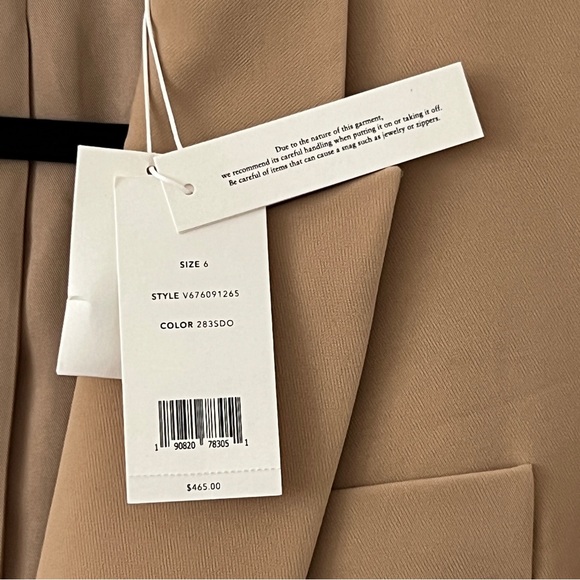 Vince Double Breasted Blazer in Sand Dollar Beige Size 6 - Picture 5 of 7